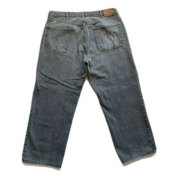 Vintage Polo‎ Ralph Lauren Jeans Mens 38x30 (38x28) USA Made Loose Black Denim - Picture 2 of 12